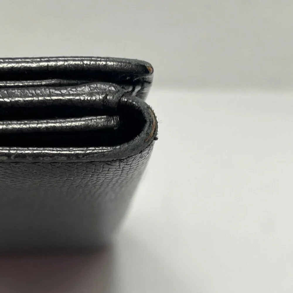 Chanel Series 10 Grained Calfskin CC Button Long Wallet - Black - Preowned